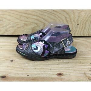 Irregular Choice Disney Shoes Womens 40 Lilo and Stitch Glitter Sandals Buckle